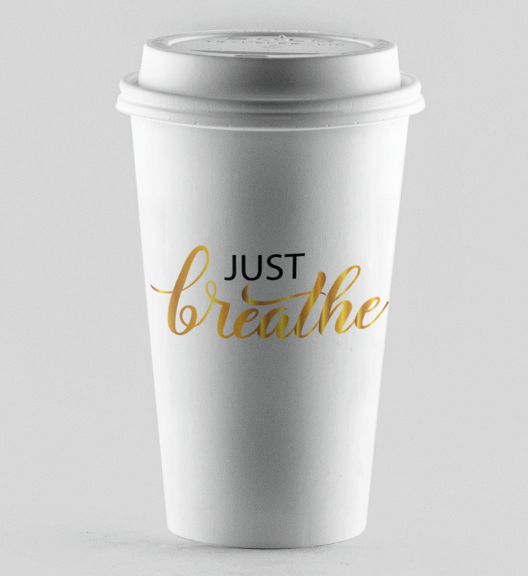 JUST BREATHE COFFEE TO-GO BECHER