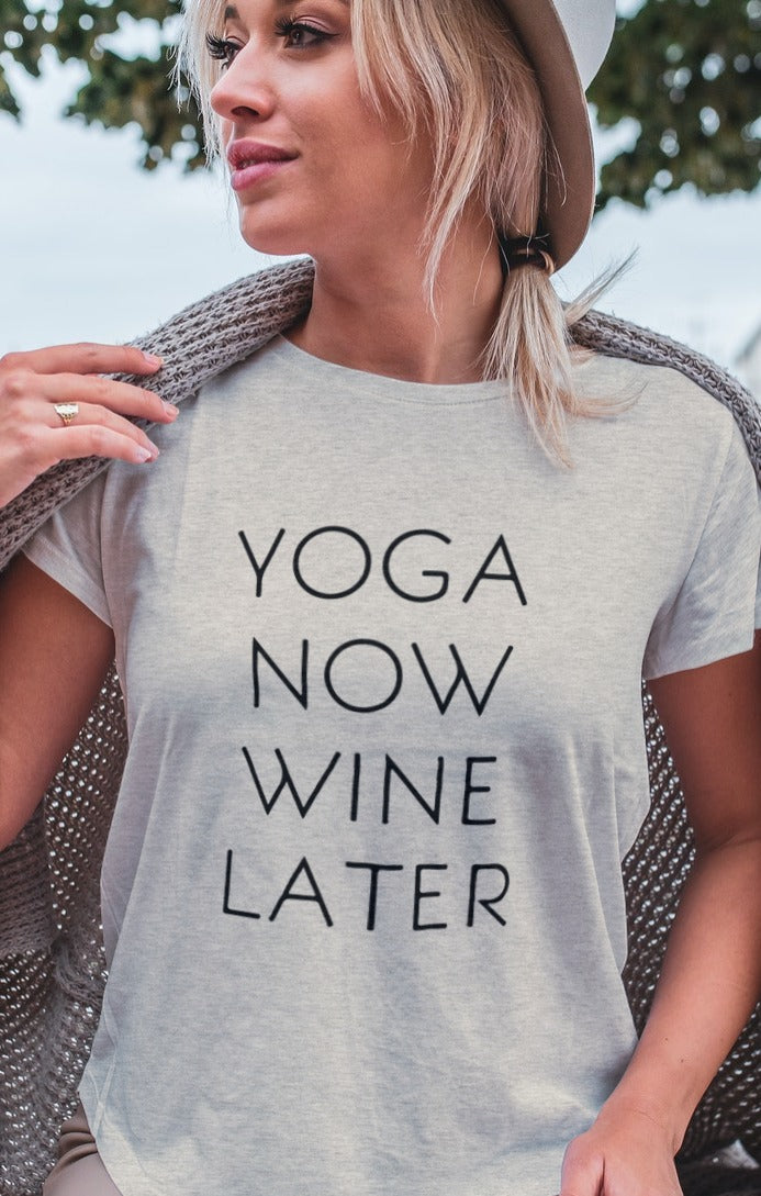 YOGA NOW WINE LATER T-Shirt