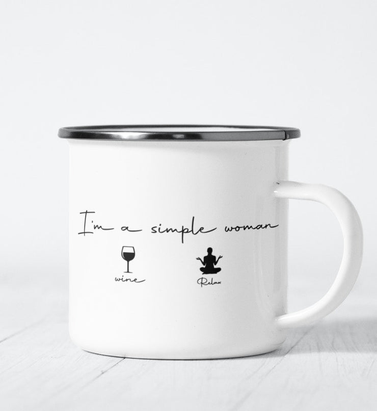 SIMPLE WOMAN EMAILLE TASSE